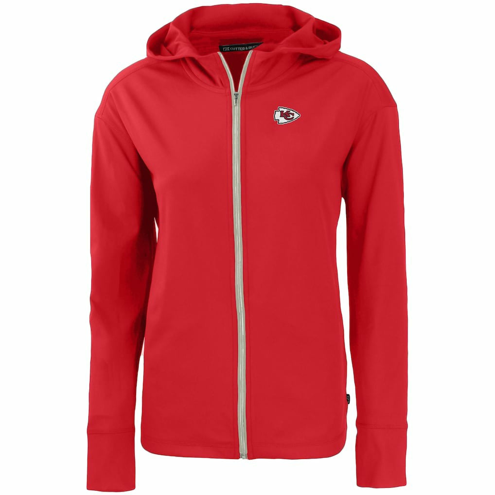 Kansas City Chiefs Cutter & Buck Women's Primary Mark Daybreak Eco Recycled Full-Zip Hoodie - Red - NFL