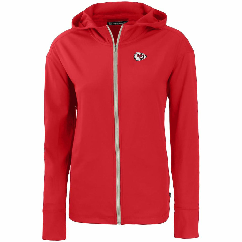 Kansas City Chiefs Cutter & Buck Women's Primary Mark Daybreak Eco Recycled Full-Zip Hoodie - Red - NFL