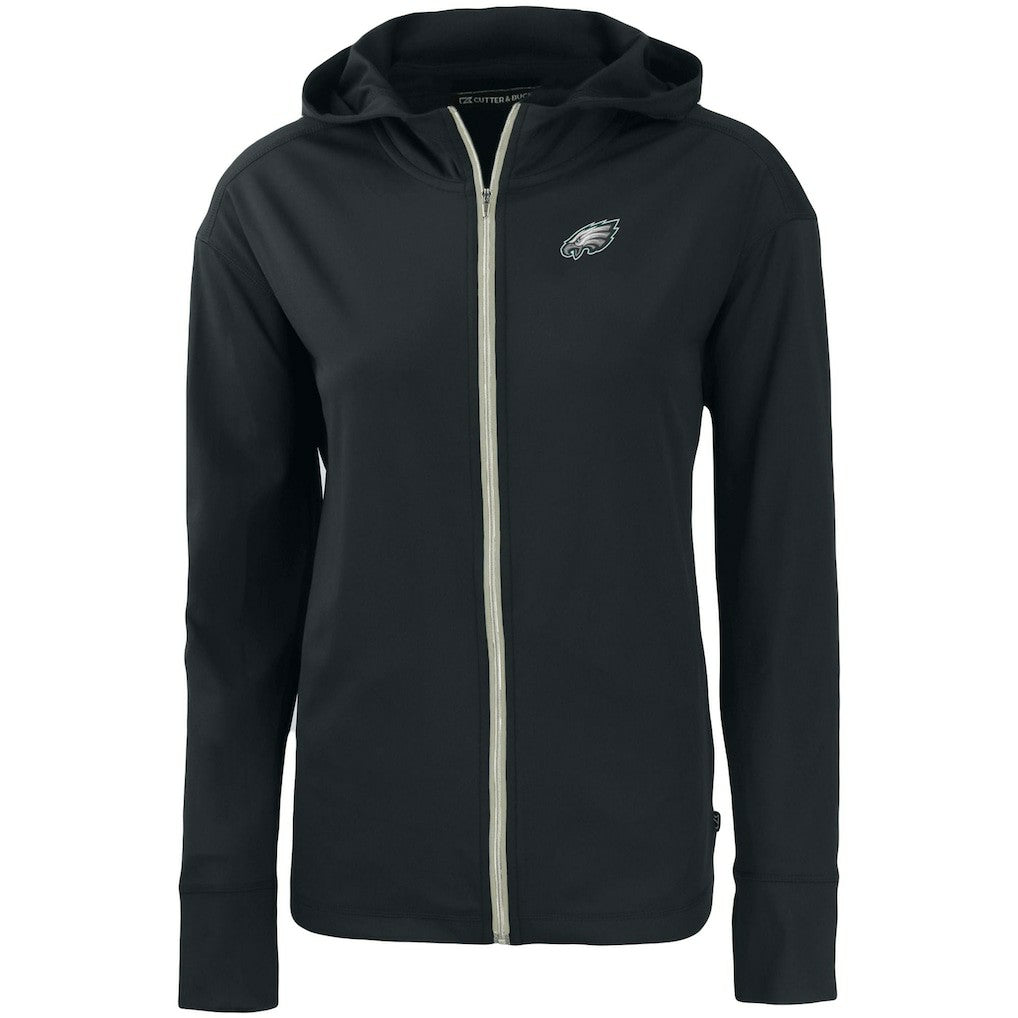 Philadelphia Eagles Cutter & Buck Women's Primary Mark Daybreak Eco Recycled Full-Zip Hoodie - Black - NFL