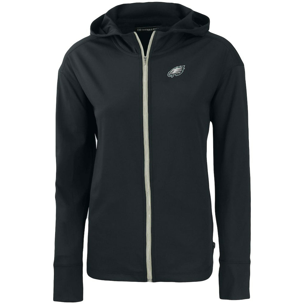Philadelphia Eagles Cutter & Buck Women's Primary Mark Daybreak Eco Recycled Full-Zip Hoodie - Black - NFL
