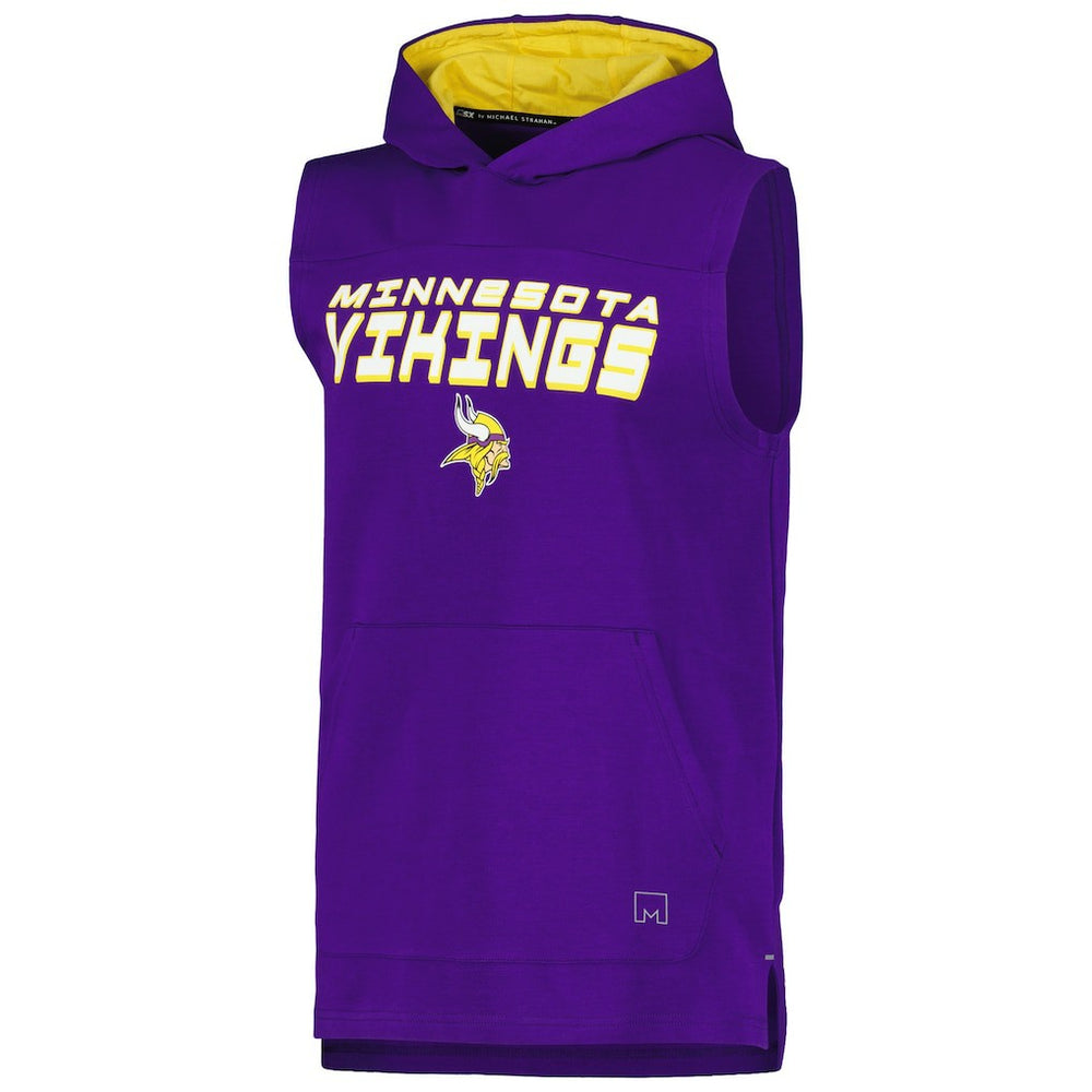 Minnesota Vikings MSX by Michael Strahan Captain Sleeveless Hoodie T-Shirt - Purple - NFL