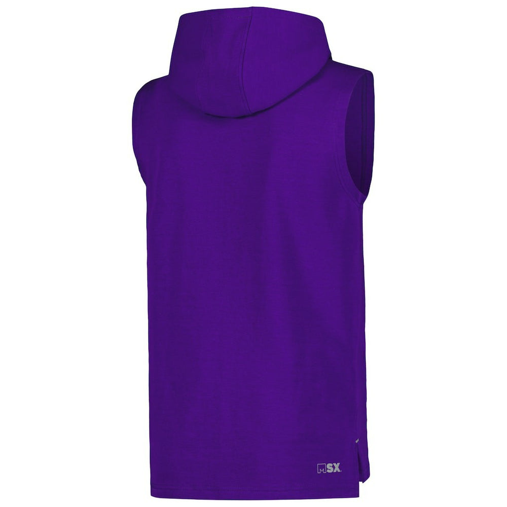 Minnesota Vikings MSX by Michael Strahan Captain Sleeveless Hoodie T-Shirt - Purple - NFL