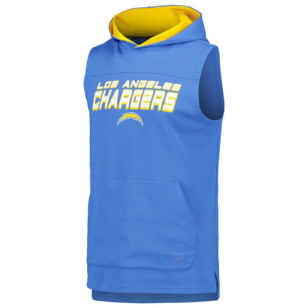 Los Angeles Chargers MSX by Michael Strahan Captain Sleeveless Hoodie T-Shirt - Powder Blue - NFL