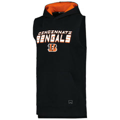 Cincinnati Bengals MSX by Michael Strahan Captain Sleeveless Hoodie T-Shirt - Black - NFL