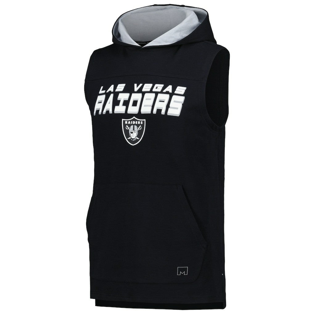 Las Vegas Raiders MSX by Michael Strahan Captain Sleeveless Hoodie T-Shirt - Black - NFL