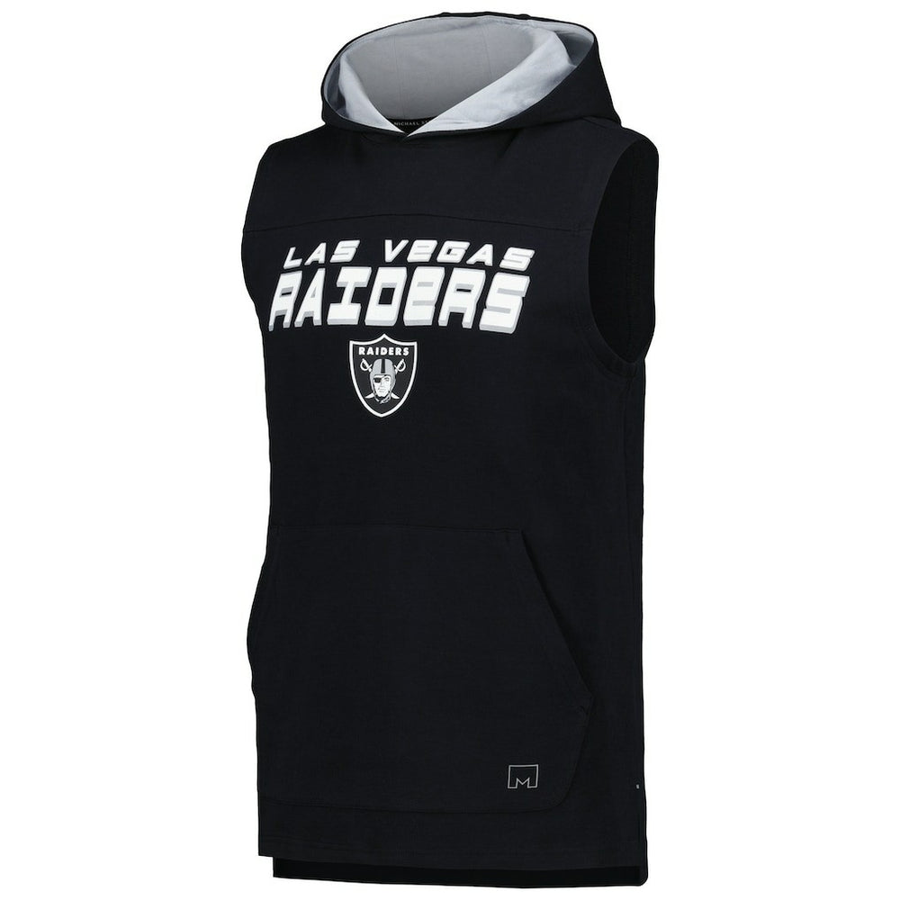 Las Vegas Raiders MSX by Michael Strahan Captain Sleeveless Hoodie T-Shirt - Black - NFL