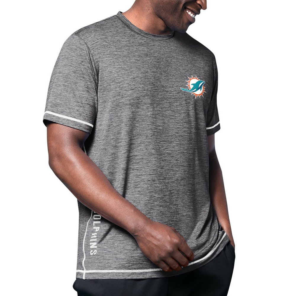 Miami Dolphins MSX by Michael Strahan Motion Space-Dye T-Shirt - Black - NFL