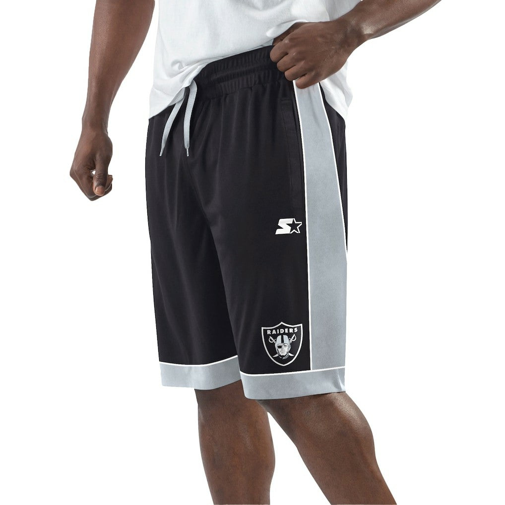 Las Vegas Raiders Starter Fan Favorite Fashion Shorts - Black/Silver - NFL