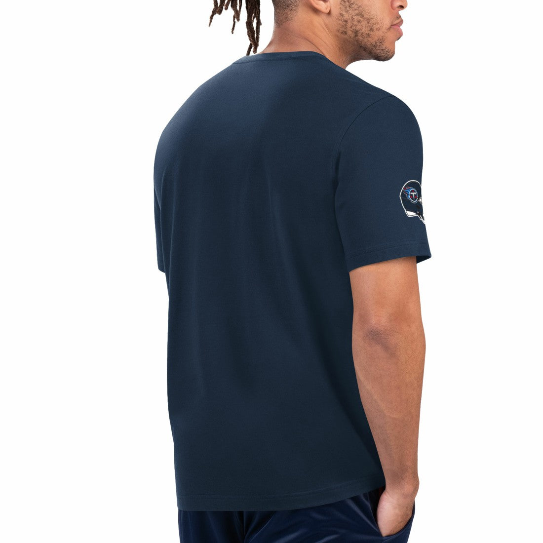Tennessee Titans Starter Finish Line Extreme Graphic T-Shirt - Navy/Light Blue - NFL