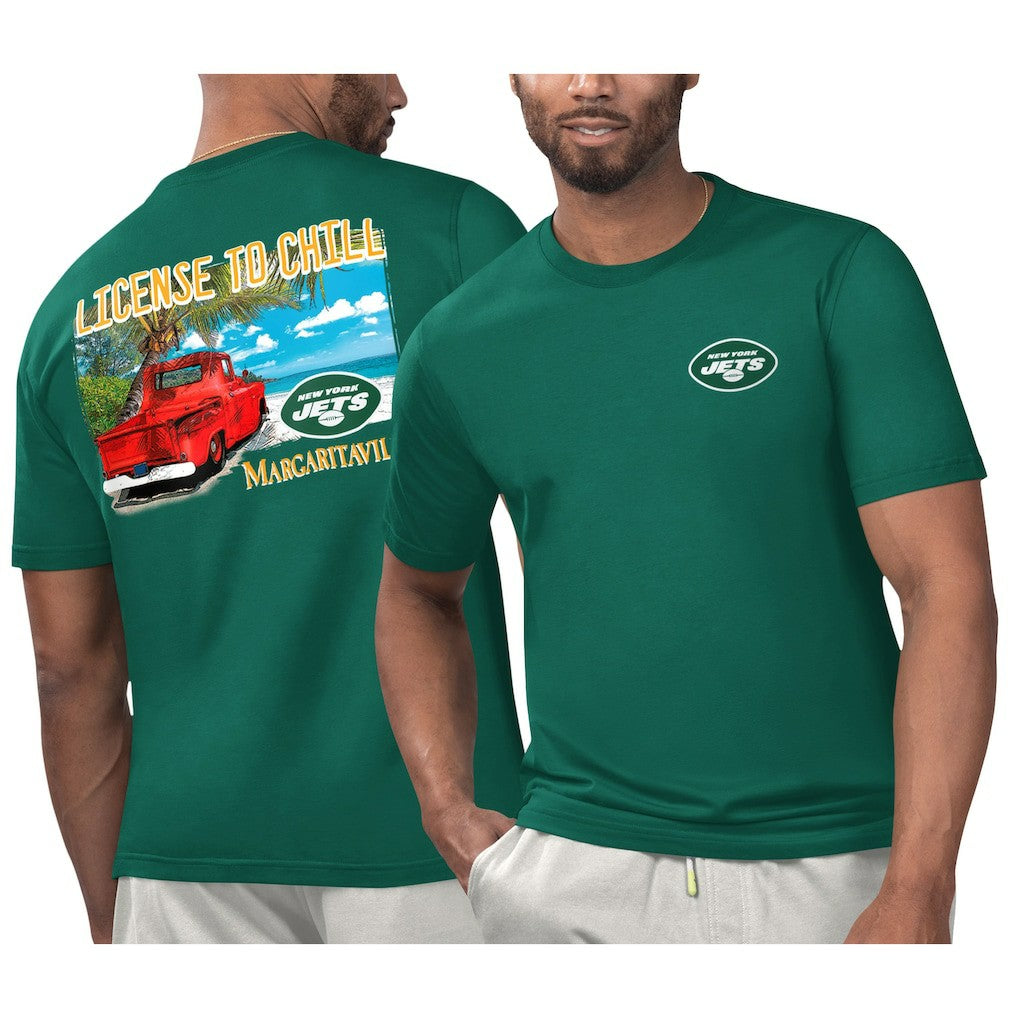 New York Jets Margaritaville Licensed to Chill T-Shirt - Green - NFL