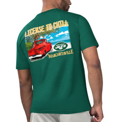 New York Jets Margaritaville Licensed to Chill T-Shirt - Green - NFL