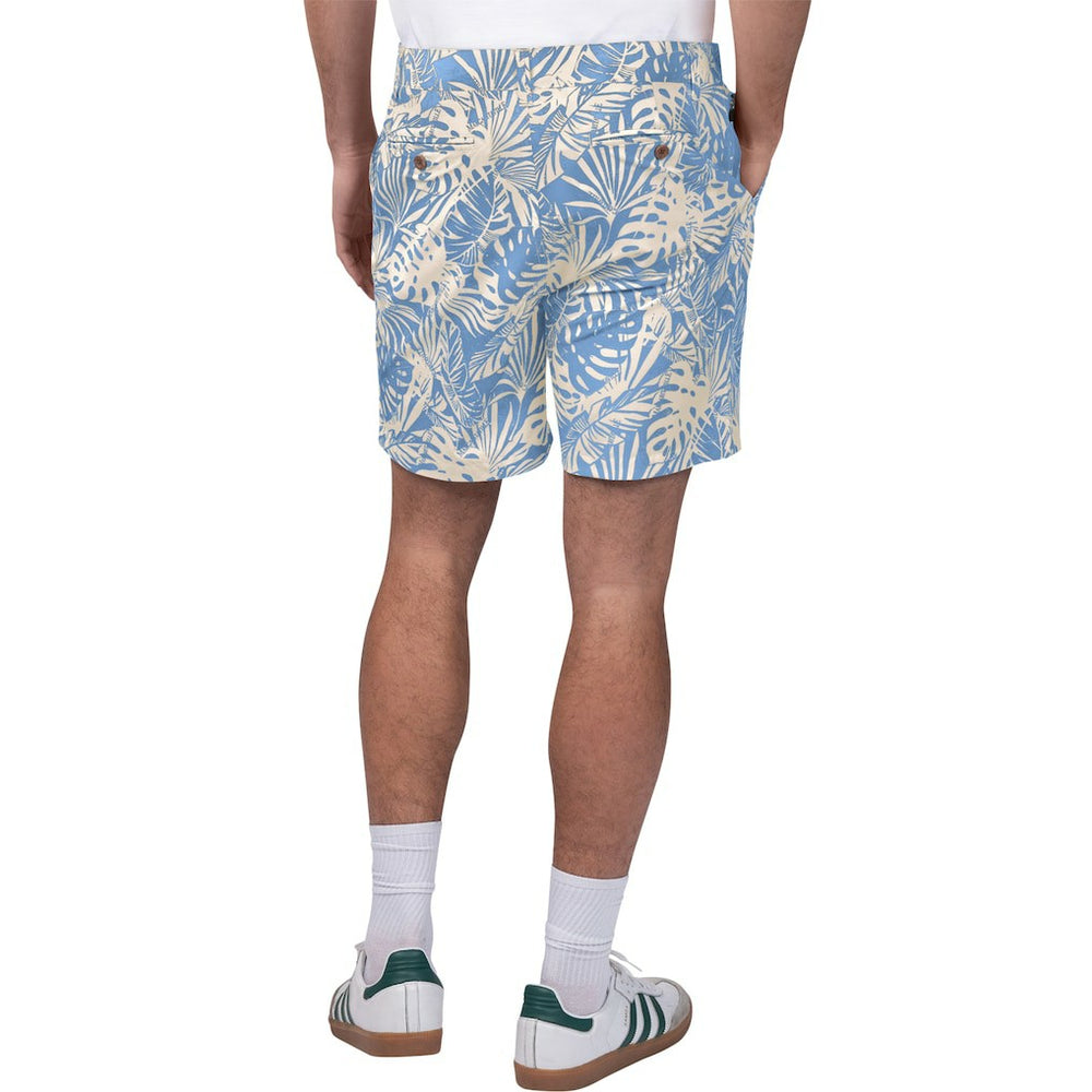 New York Giants Margaritaville Sandwashed Monstera Print Amphib Shorts - Royal - NFL