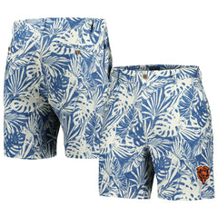 Chicago Bears Margaritaville Sandwashed Monstera Print Amphib Shorts - Navy - NFL