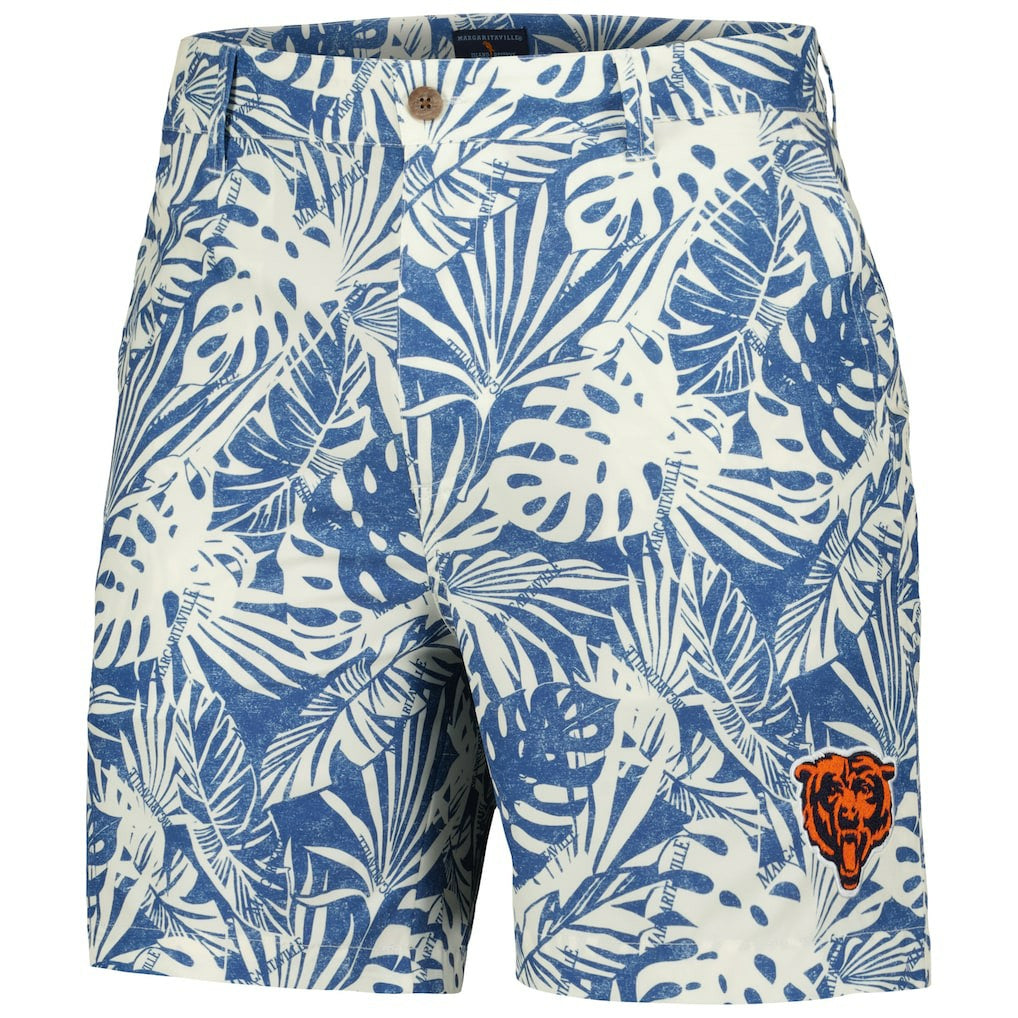 Chicago Bears Margaritaville Sandwashed Monstera Print Amphib Shorts - Navy - NFL
