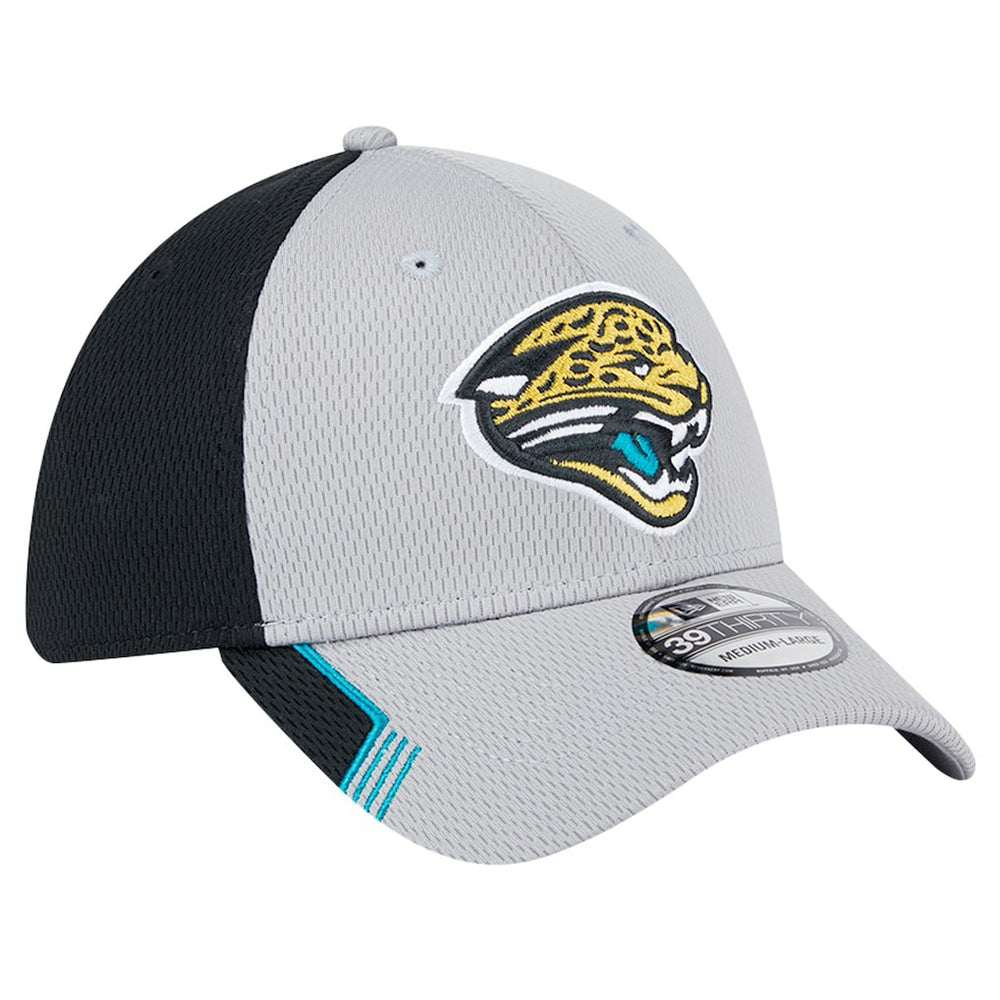 New Era Jacksonville Jaguars Gray Throwback Active Visor Trim 39THIRTY Flex Hat - NFL