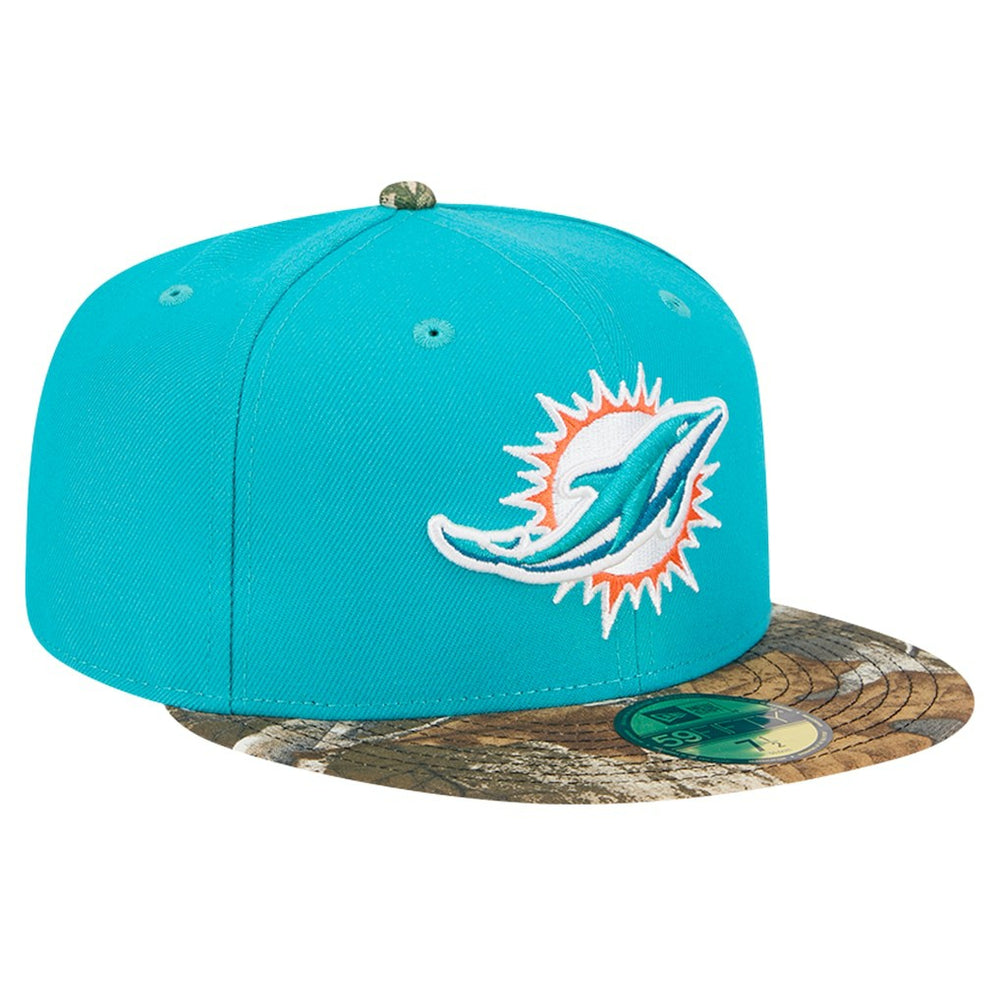 New Era Miami Dolphins Aqua Active Two-Tone Camo 59FIFTY Fitted Hat - NFL