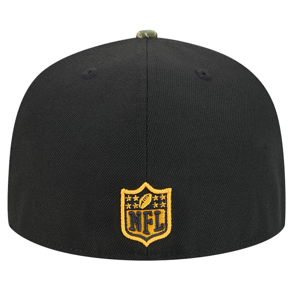 New Era Pittsburgh Steelers Black Active Two-Tone Camo 59FIFTY Fitted Hat - NFL
