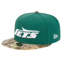 New Era New York Jets Green Active Two-Tone Camo 59FIFTY Fitted Hat - NFL
