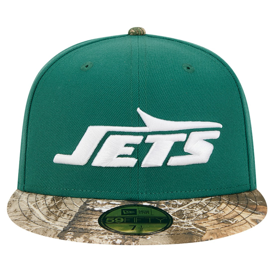 New Era New York Jets Green Active Two-Tone Camo 59FIFTY Fitted Hat - NFL