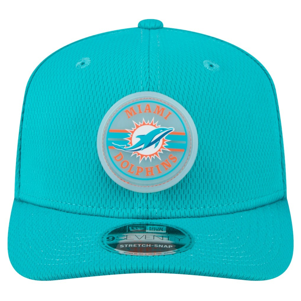 Miami Dolphins New Era Adventure Patched 9SEVENTY Stretch-Snap Adjustable Hat - Aqua - NFL