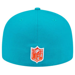 Miami Dolphins New Era Script Sided 59FIFTY Fitted Hat - Aqua - NFL