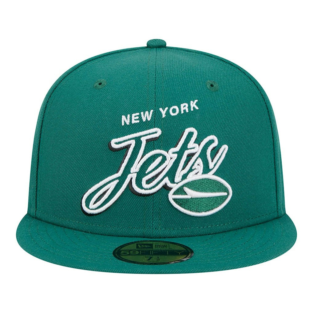New York Jets New Era Script Sided 59FIFTY Fitted Hat - Green - NFL