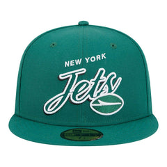 New York Jets New Era Script Sided 59FIFTY Fitted Hat - Green - NFL