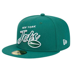 New York Jets New Era Script Sided 59FIFTY Fitted Hat - Green - NFL