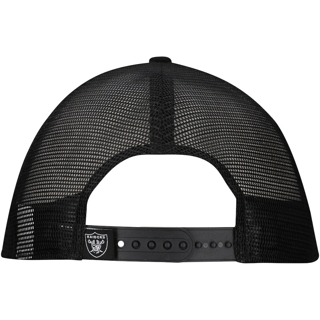 New Era Las Vegas Raiders Distressed 9FIFTY A-Frame Snapback Hat - White/Black - NFL