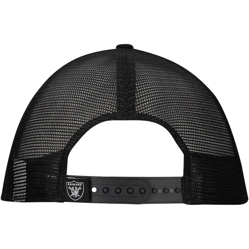 New Era Las Vegas Raiders Distressed 9FIFTY A-Frame Snapback Hat - White/Black - NFL