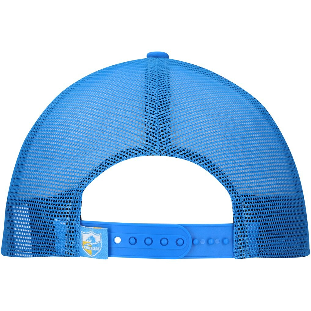 New Era Los Angeles Chargers Distressed 9FIFTY A-Frame Snapback Hat - White/Powder Blue - NFL