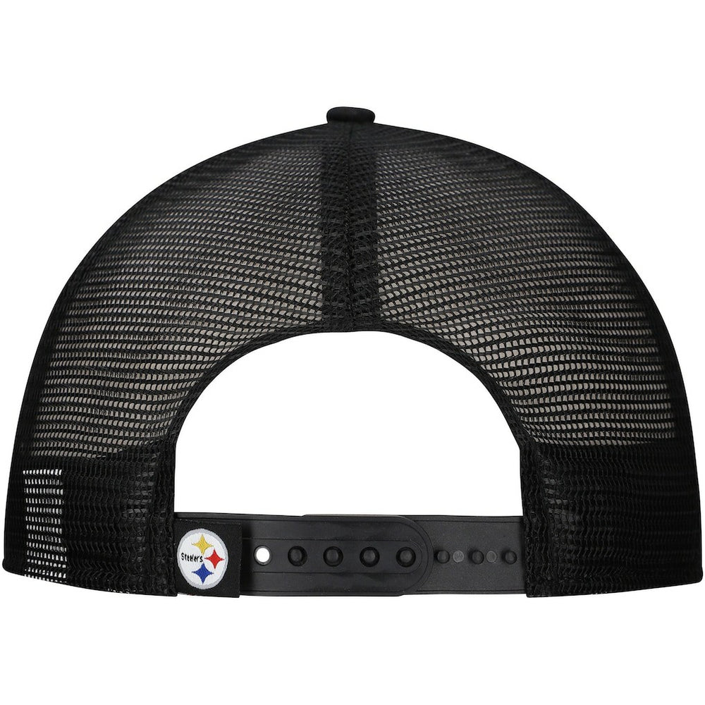 New Era Pittsburgh Steelers Distressed 9FIFTY A-Frame Snapback Hat - White/Black - NFL