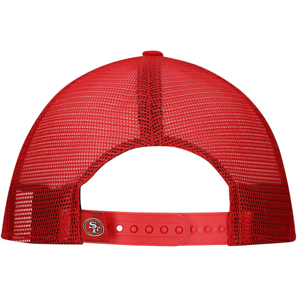 New Era San Francisco 49ers Distressed 9FIFTY A-Frame Snapback Hat - White/Scarlet - NFL