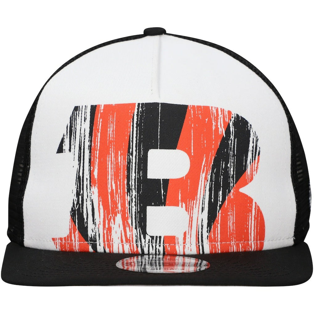 New Era Cincinnati Bengals Distressed 9FIFTY A-Frame Snapback Hat - White/Black - NFL