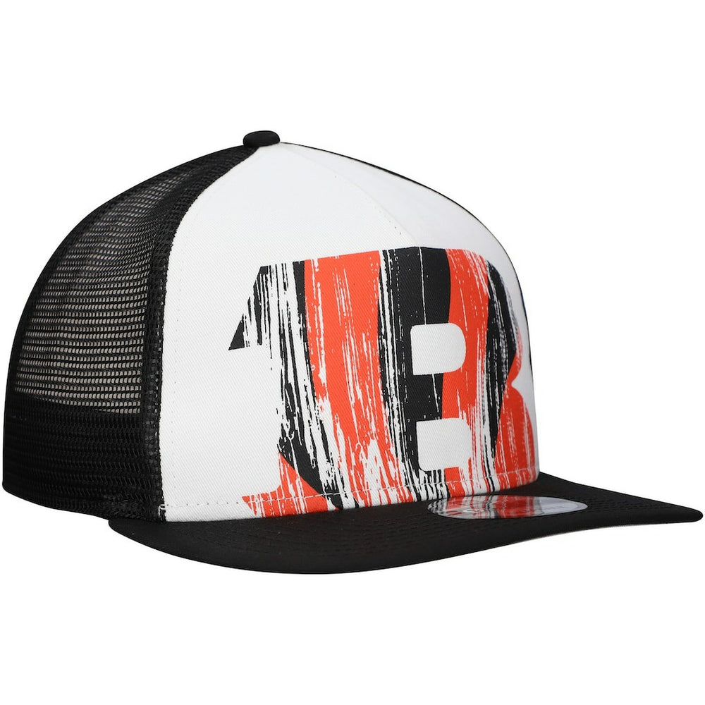 New Era Cincinnati Bengals Distressed 9FIFTY A-Frame Snapback Hat - White/Black - NFL