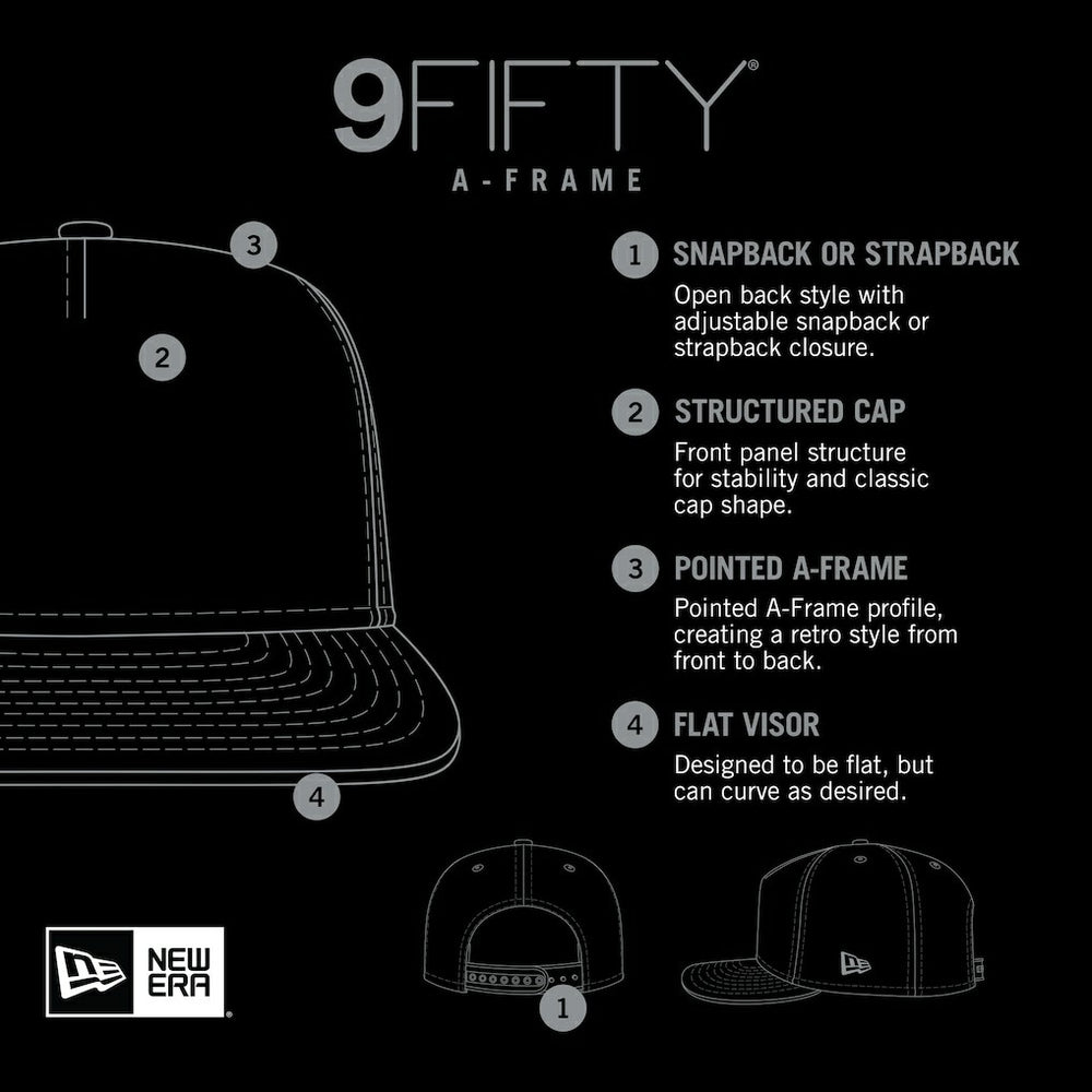 New Era Cincinnati Bengals Distressed 9FIFTY A-Frame Snapback Hat - White/Black - NFL