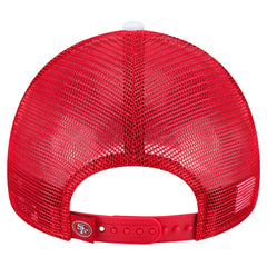 San Francisco 49ers New Era Sport Night Color Block 9FORTY A-Frame Trucker Adjustable Hat - White/Scarlet - NFL