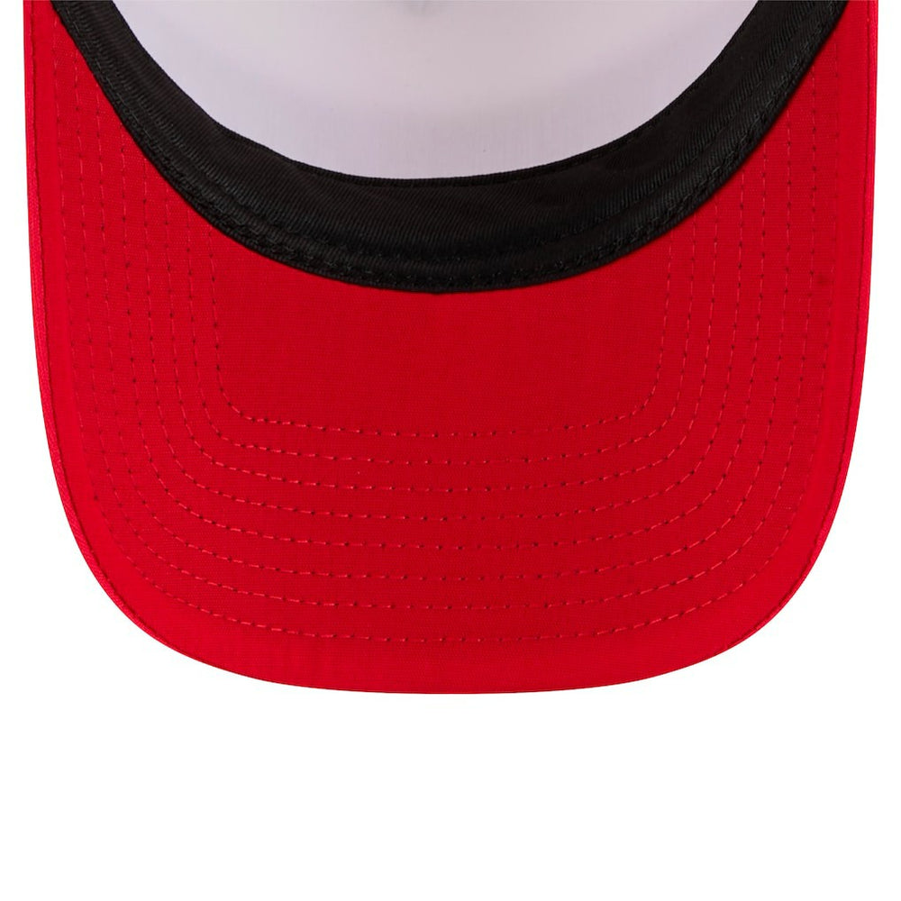 San Francisco 49ers New Era Sport Night Color Block 9FORTY A-Frame Trucker Adjustable Hat - White/Scarlet - NFL