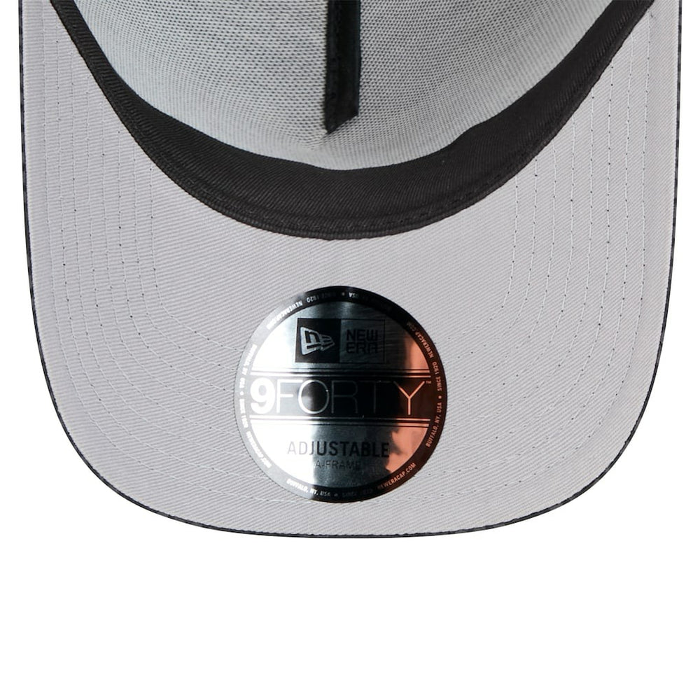 Miami Dolphins New Era Midnight Ink Tonal Text A-Frame Trucker 9FORTY Adjustable Hat - Black - NFL