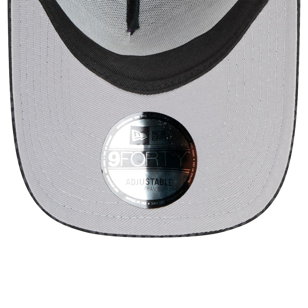 New Orleans Saints New Era Midnight Ink Tonal Text A-Frame Trucker 9FORTY Adjustable Hat - Black - NFL