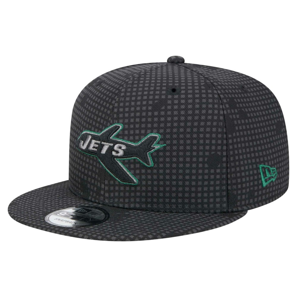 New Era New York Jets Black Midnight Ink Pop Outline 9FIFTY Snapback Hat - NFL
