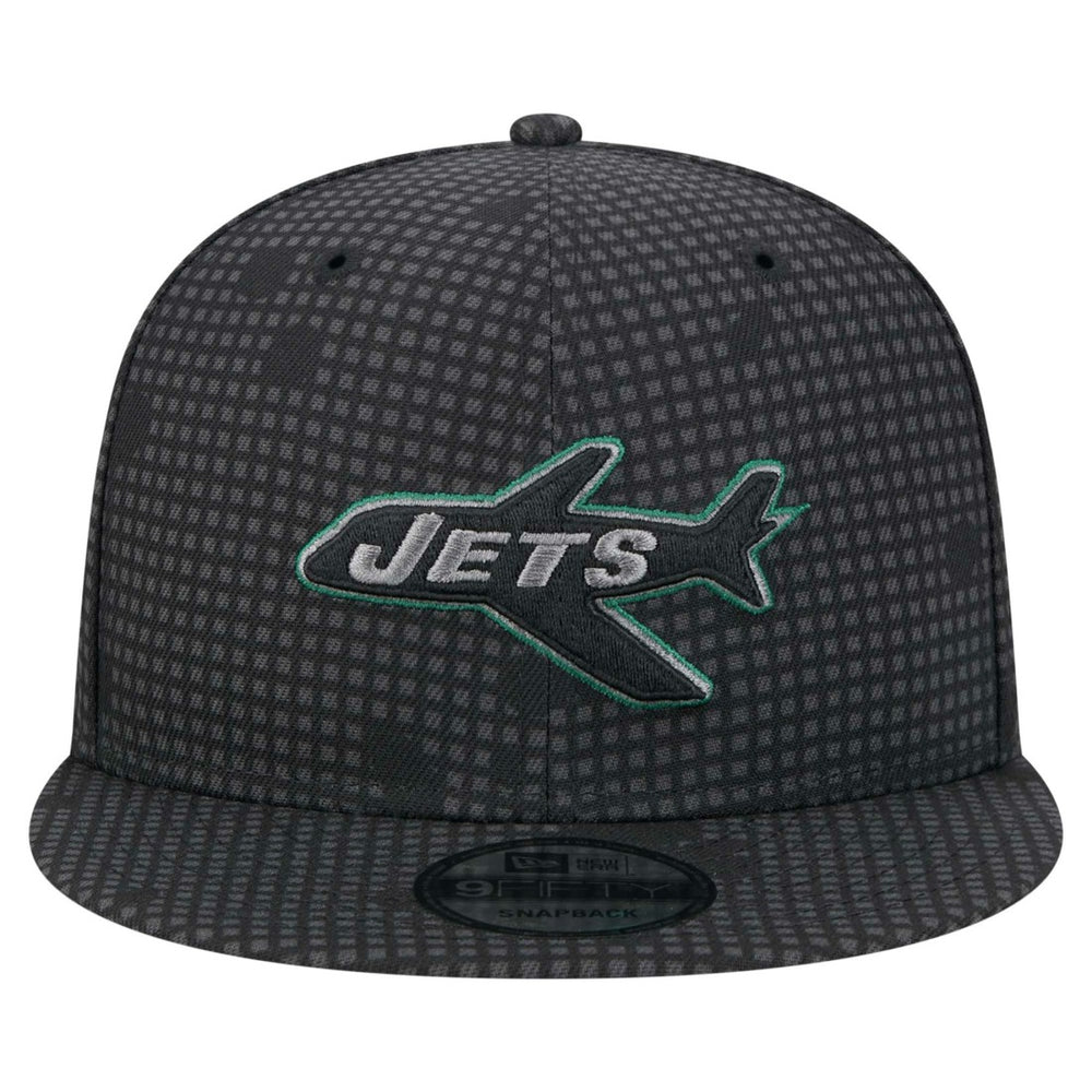 New Era New York Jets Black Midnight Ink Pop Outline 9FIFTY Snapback Hat - NFL
