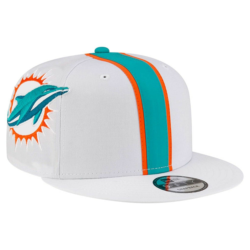 Miami Dolphins New Era Helmet 9FIFTY Snapback Hat - White - NFL