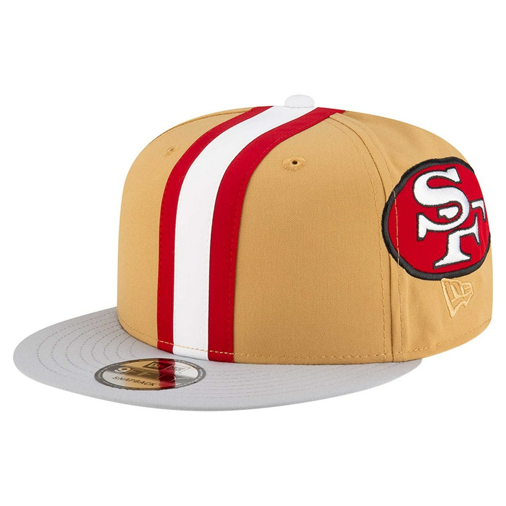 San Francisco 49ers New Era Throwback Helmet 9FIFTY Snapback Hat - Gold - NFL