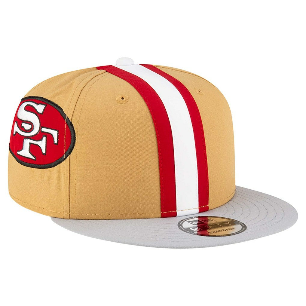 San Francisco 49ers New Era Throwback Helmet 9FIFTY Snapback Hat - Gold - NFL