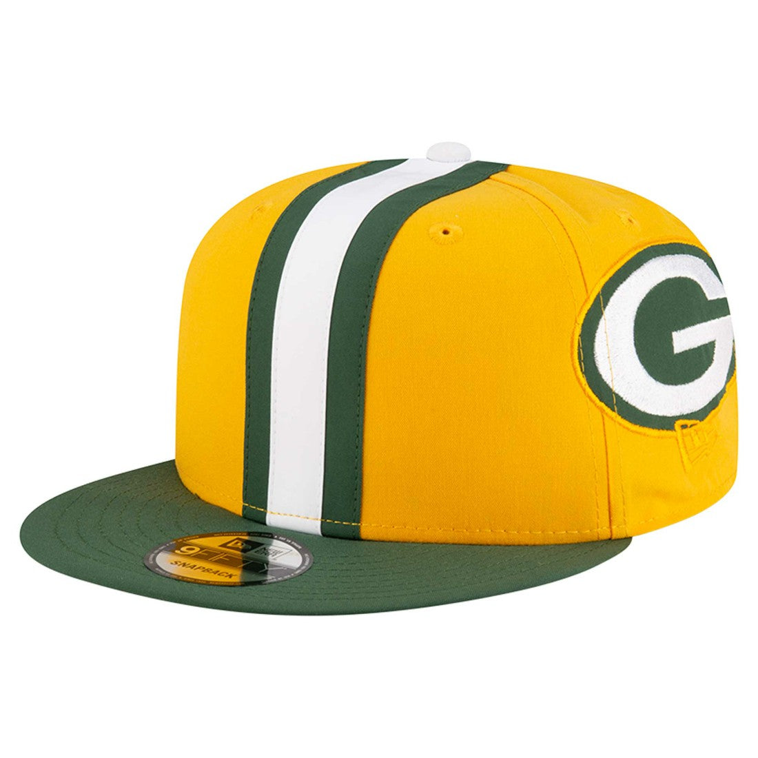 Green Bay Packers New Era Helmet 9FIFTY Snapback Hat - Gold - NFL