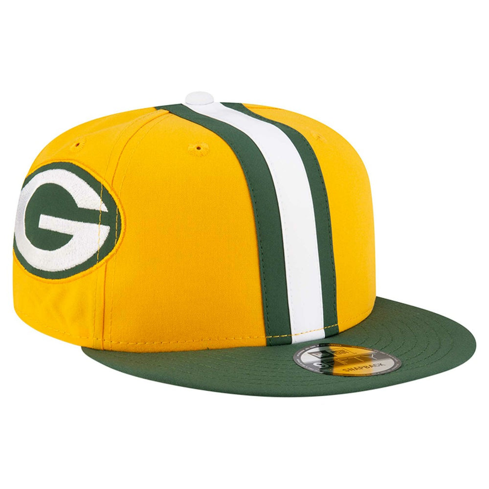 Green Bay Packers New Era Helmet 9FIFTY Snapback Hat - Gold - NFL