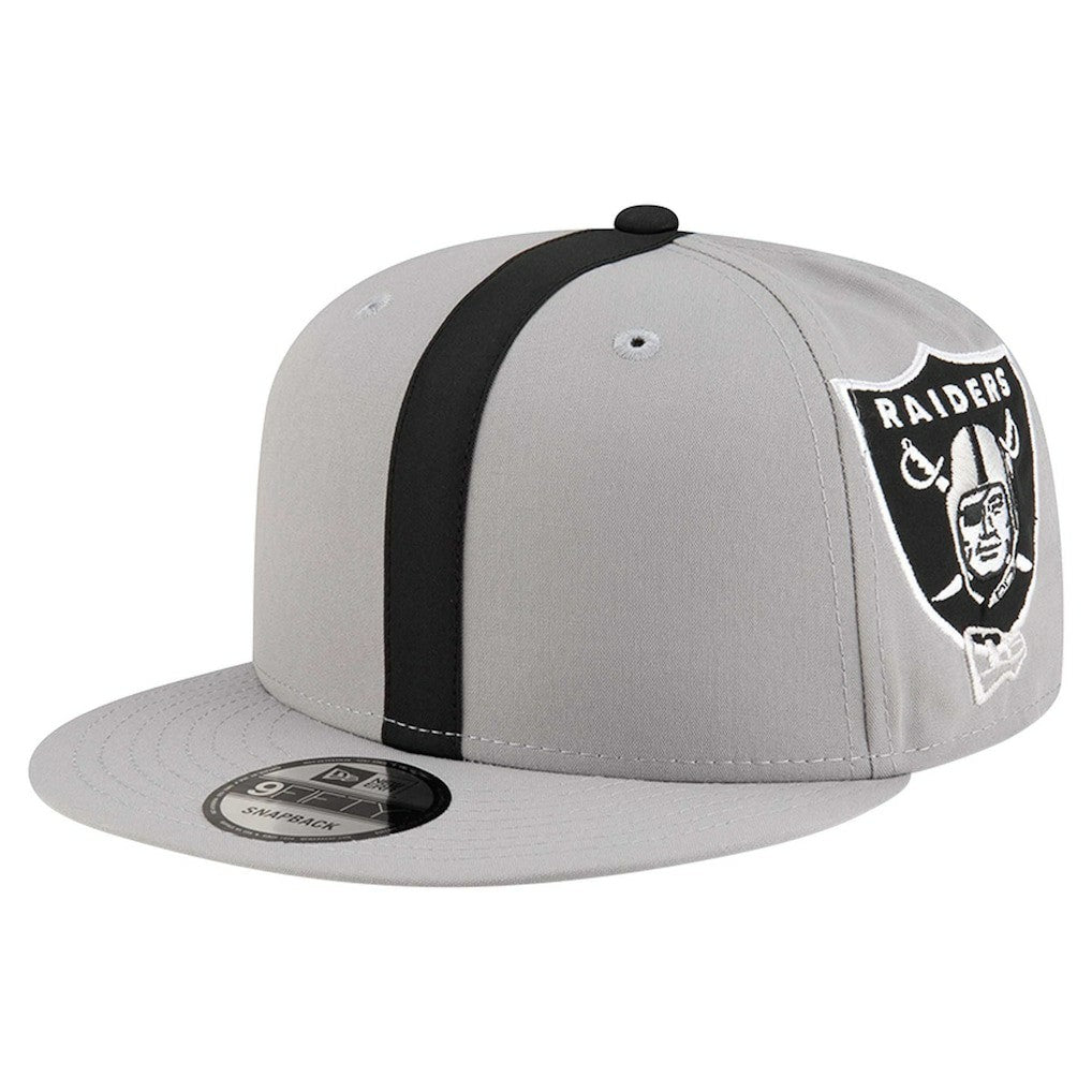 Las Vegas Raiders New Era Helmet 9FIFTY Snapback Hat - Gray - NFL
