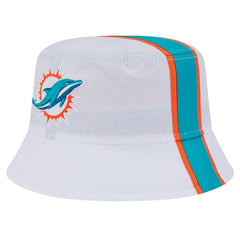 Miami Dolphins New Era Helmet Bucket Hat - White - NFL