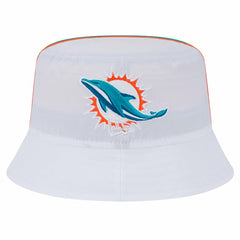 Miami Dolphins New Era Helmet Bucket Hat - White - NFL